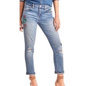 Gap 1969 Best Girlfriend Embroidered Jeans 26